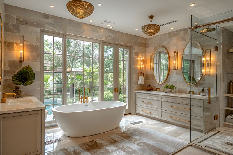 Contemporary Bathroom Renovation with Freestanding Tub