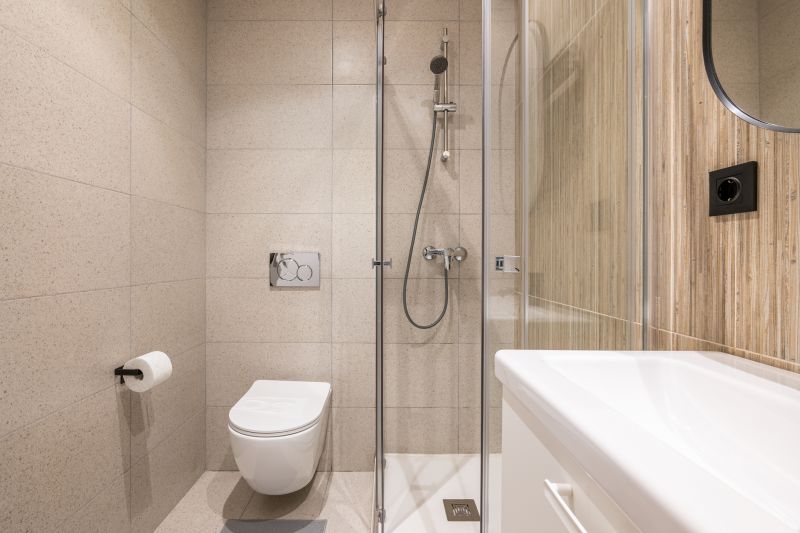 Compact Shower with Space-Saving Doors